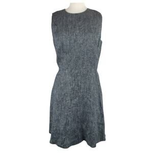 NWOT Theory Dart Mini Dress Herringbone Linen Blend 6